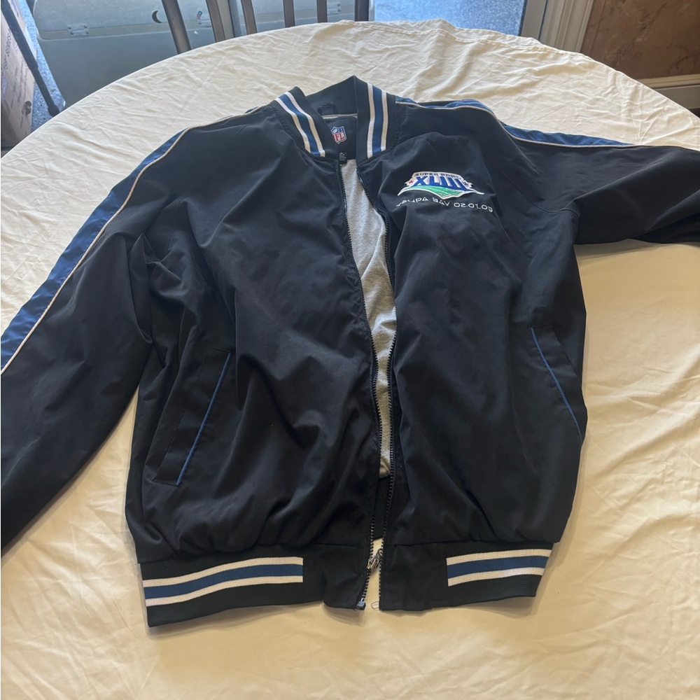 Men's Black and White Varsity Jacket